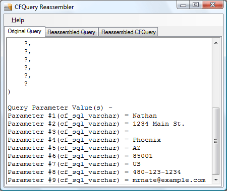 CFQuery Reassembler 1